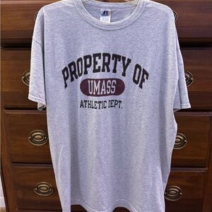 Gray UMass Athletic Dept T-Shirt